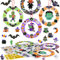 WEDNOK 8tlg Halloween Kranz Basteln Kinder Gruseliges Moosgummi Bastelset DIY Fledermaus Kürbis Zombie Spinne Hexe Eule Mix & Match Kreativsets zum Basteln und Dekorieren zu Halloween Karneval Herbst