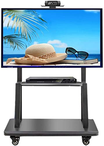 Portable TV Stand Rolling TV Cart Mobile TV Stand for 32-75 Inch Flat Screen,LED,LCD,OLED,Plasma,Curved TV's-Universal Mount with Wheels,Load 120kg TV Table Stand