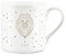 Purely Home Leo Gold Star Sign Mug - Fine Bone China White Mug Coffee/Tea Present Zodiac Gift