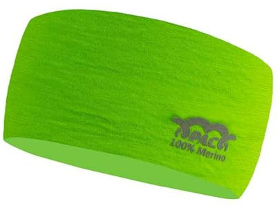 P.A.C. Unisex Pac Merino Headband Laufbekleidung Stirnband Lime - Neongrün
