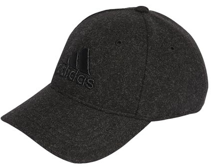 adidas Unisex Wool Baseball Cap, Dark Grey Heather/Black, S