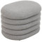 SVITA Blossom S Hocker mit Stauraum Sitzbank Sitztruhe Sitzhocker Aufbewahrungsbox Polsterbank bis 200 kg belastbar Ottomane Boucle-Bezug Hellgrau