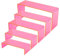 PH PandaHall 5 Stöckiger Acryl Display Riser Transparent Rosa Präsentationsständer Sammlerstücke Regal Vitrinenzubehör Für Schmuck Kosmetik Gläser Desserts Cupcakes Süßigkeiten Leckereien