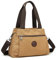 KONO Canvas Handtasche Damen Umhängetasche Hobo Schultertasche Vintage Crossbody Bag Casual Tasche Frauen Multifunktionale Henkeltasche für Täglich Einkaufen Reisen Schule Braun