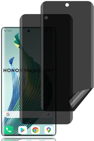Protector Pantalla Privacidad para Honor Magic 5 Lite/Honor X9a [2 Piezas] | Antiespia Película TPU Flexible, Anti-Rasguños, Sin Burbujas, Anti-Espía Protector Pantalla para Honor Magic 5 Lite