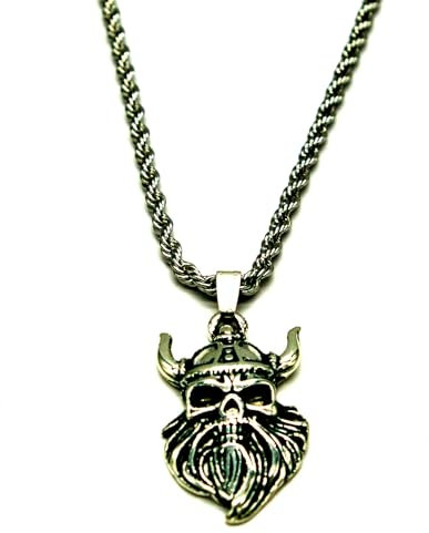 outlaw-rats Wikinger Halskette 70 cm Thor Amulett Herren Damen Retro Kette Anhänger Kompass Halskette Rune Symbol, Wikinger Amulett für Geburtstag Weihnachten Valentinstag