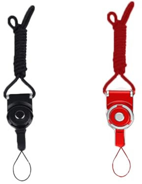 2Pcs Phone Neck Strap Detachable Long Lanyard Universal Holder Neck Lanyard for Mobile Phone, Release ID Badge (Random Color)