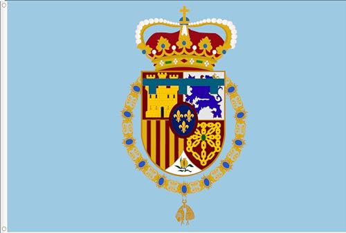 BANDERA PRINCESA DE ASTURIAS. CASA REAL ESPAÑOLA. RASO PREMIUM. TAMAÑO GRANDE 150X90 CM