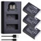 PowerTrust 3Pcs LP-E17 Battery and Charger for Canon EOS 800D, R50, 250D, 750D, 200D, 760D, 77D, 250D, 850D, M6 Mark II, R10, R8, M3, RP, M5