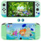 FUNDIARY Grüne Schutzhülle für Nintendo Switch OLED mit Pikmin-Design, Anti-Kratz-Zubehörpaket für Switch OLED und Joycon Controller mit Hard PC Dockable Cover Case und 2 Cute Thumb Caps