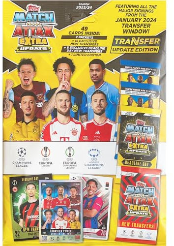 Bundle mit Match Attax Champions League 2023/24 EXTRA - Trading Cards - 1 Update Multipack + Exklusi