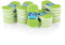 Minky Brites, 24 Pack, Non-Scratch, Anti-Bacterial and Anti-Grease Washing Up Sponge, Cleaning Products, Kitchen Sponge, Scourers, Green