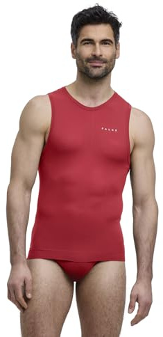 FALKE Herren Baselayer-Shirt Ultralight Cool M S/l Sh Funktionsmaterial schnelltrocknend 1 Stück, Rot Bloody Mary 8177, L