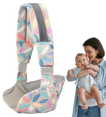 MLqkpwy Verstellbare Babytrage | Tragehilfe Für Babyschale | Multifunktionale Babytrage, Sichere Und Bequeme Kleinkindtrage, Atmungsaktive Babytrage, Für Babys Unter 20 Kg, Leaves