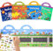 Wiederverwendbare wasserdichte Stickerbuch-Spielzeuge für Kinder - 4er Pack，3-6-jährige Jungen, Mädchen, 3D Klare Kleinkinder Sticker ，pädagogische Lernspielzeuge