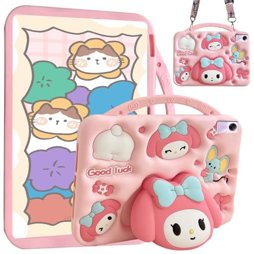 Funda Niños Compatible con Xiaomi Redmi Pad SE 11 Inch 2023, Silicona Antichoque Melody Funda para Redmi Pad SE 11, con Asa Soporte, Correa para el Hombro
