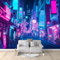 Photo Wallpaper Tokyo Japan Street Neon Lights 400x280 cm Non-Woven Wall Mural, 3D Wallpaper Roll Mural, Moderne Living Room Bedroom Art Poster Mural Wallpaper