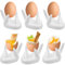 YouXiaor 6PCS Lustig Eierbecher,Eierbecher Keramik-Eierbecher Porzellan EierStänder Eierstnder Egg Cup für Jeden Frühstückstisch Hart und Weichgekochten Eier