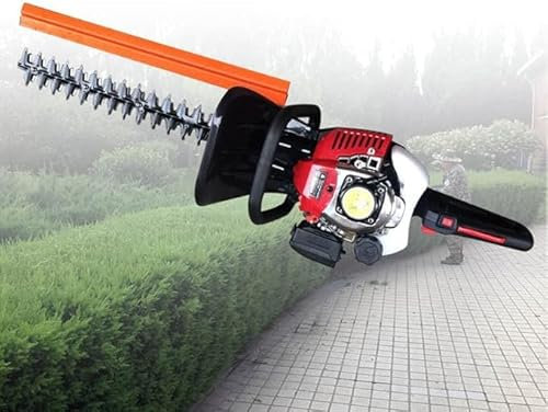 MEHOOSPVN 22,5CC 2-Takt Benzin Heckenschere, Hecken Gartenschere mit 22 Zoll Doppelseitiger Dual-Action-Klinge und 180° Drehbare Griff Ermöglicht, Heckentrimmer Profi Heckenschneider für Parks Gärten