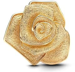 PHCLASY Gold Rose Charm Kompatibel für Armbänder Halsketten und europäische Schlange für Frauen Muttertag Schmuck Geschenk