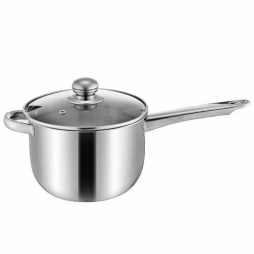 Stainless Steel Chip Pan with Basket and Lid | Stainless Steel Chip Pan Deep Cook Fryer Pot Chippan Fryer Pot Tempered Glass Lid Aluminium Base