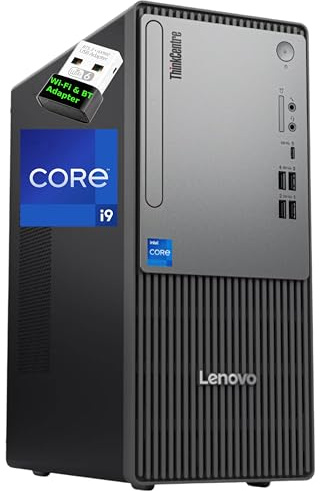 Lenovo ThinkCentre Neo 50T Tower Computer - Intel Core i9-12900K, 64GB Ram, 4TB NVMe SSD, HDMI, VGA, USB Type-C, lettore di schede, adattatore Wi-FI/BT, desktop Gen 5, Windows 11 Pro