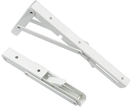 DOITOOL Weißer Klappbarer Dreieckiger Regalträger Aus Kaltgewalztem Stahl Rostfrei Wandmontierter Schwerlast Winkelhalter Für Tischplatten Und Ablagen