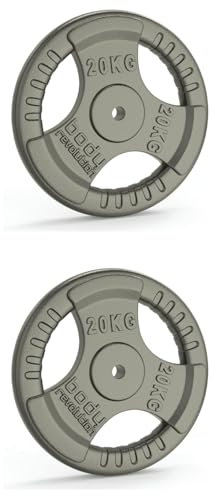 Body Revolution Cast Iron Weight Plates – Tri Grip Weight Plates - 1 Inch Standard Size – Range of Weights and Sizes Sold Separately