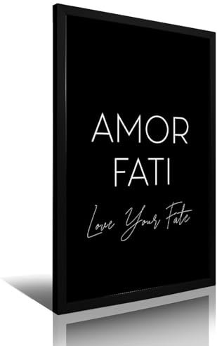 TMWHONG Poster mit Zitat von Amor Fati Stoic, inspirierender Leinwanddruck, Zitate, Leinwand, Gemälde, Büro, Zuhause, Wanddekoration, Geschenk, 30 x 45 cm