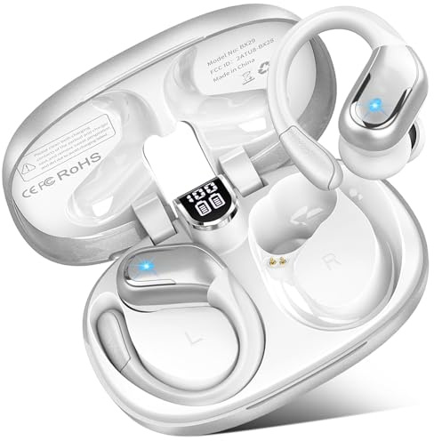 Auriculares Bluetooth, 75H Bluetooth Auriculares Deportes HiFi Bajo Profundo Estéreo, Auriculares Inalámbricos Bluetooth 5.4 con Micrófono ENC con Cancelación de Ruido ENC, IP7 Impermeable Auriculares