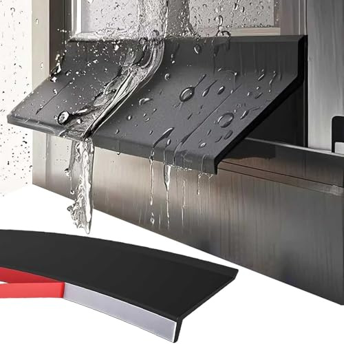 Bande de joint météo en caoutchouc pour gouttière de porte, déflecteur de pluie autocollant extérieur pour fenêtre, bande de protection contre l'eau résistante aux intempéries pour rebord de fenêtre