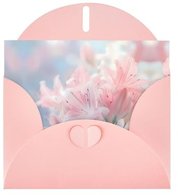 PHAYAH Lot de 10 cartes de vacances motif bouquet de fleurs avec enveloppes roses, idéales pour les anniversaires de mariage et les invitations de fête