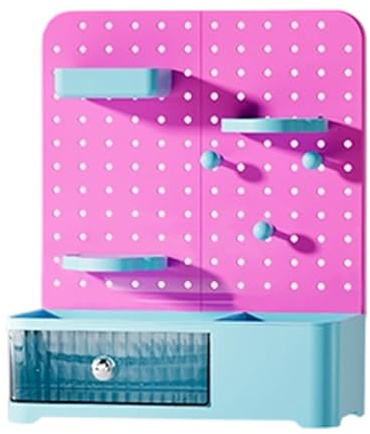 UncleS Platzsparende Vitrine Für Anime Figuren ABS Kunststoffkonstruktion Stecktafel Stile Desktop Aufbewahrungssysteme 34 X 14 X 28 cm Funktionale Stecktafel Aufbewahrung Für Sammlerstücke