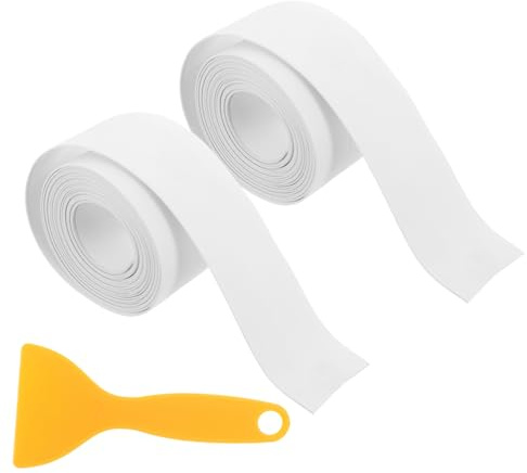 LOLIPPYY Selbstklebendes Dichtungsband PVC Wasserfest für Bad Küche und Toilette Hohe Haftkraft Flexible Nahtabdichtung für Waschtisch Badewanne Fliesen und Glasflächen