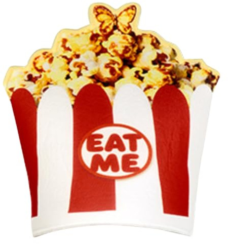 Popcorn Hut für Karneval und Partys - Popcorn Design Mütze Als Kostüm Zubehör Für Verkleidung | Neuheit Essenshut als Accessoire - Für Karnevals-Partys, Familientreffen, Kinder Und Erwachsene Bei Fami