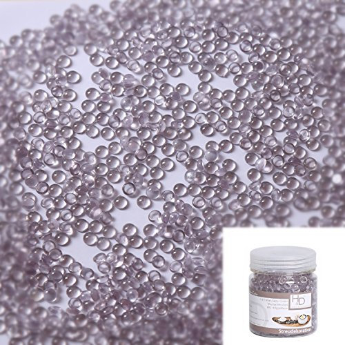 Home&Decorations CPB1XX_N-19 Deko Tautropfen ca. 1200 Stück (160 g) Raindrops Steine Acryl Perlen Tischdeko Hochzeit Hochzeitsdeko Silber (1 Dose)