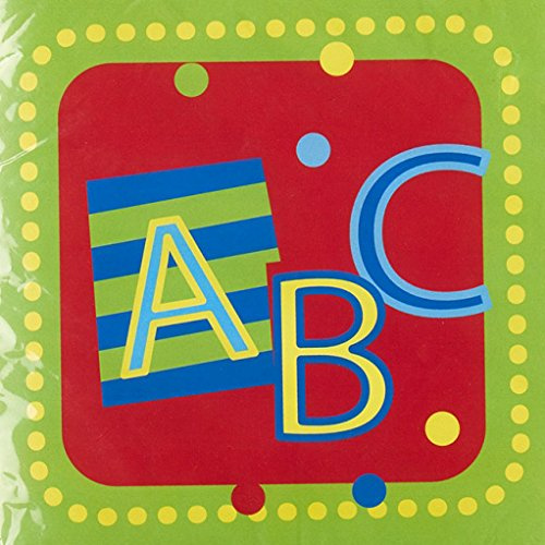 Motivserviette ABC - 20 Stück, 33 x 33 cm