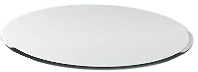 Funkenschutzplatte G26 Kreis ESG 8mm x 1200mm x 1200mm mit 18mm Facette Glasplatte Bodenplatte Kaminplatte Funkenschutz Ofenplatte Kaminglas