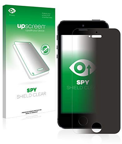 upscreen Privacy Screen Protector compatible with Apple iPhone 5 / 5S / 5C / SE 2016 - Anti-Spy Screen Protection