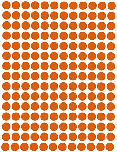 Royal Green Dot Sticker 8mm (0.8 cm) Color Coding Labels in Orange - 2520 Pack