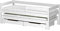 WNM Group Kinderbett Ausziehbar JULA mit Rausfallschutz und Matratzen - Bett mit Schubladen und Lattenrost - Ausziehbett für Jugendliche - Jugendbett - Weiß -200x90/190x90 cm