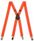 Olata Unisex Hosenträger schmal mit Metallclips/Verstellbare Hosenträger X-Form mit überkreuzten Trägern – 2,5 cm. Leuchtend Orange