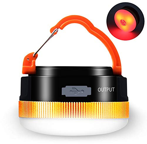 Karrong Campinglampe LED USB Wiederaufladbare, Mini Magnet Camping Laterne Campingleuchte, 4 Modi SOS Wasserdicht Tragbar Camping Lampe Zeltlampe für Outdoor Wandern Camping Notfall