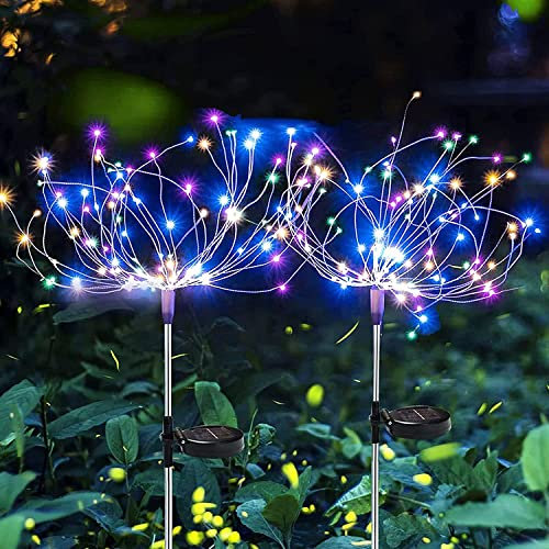 Mixtooltoys Lichterkette Solarlampe Lichter 120 LED für Garten Haus Schlafzimmer Hochzeit Halloween Weihnachten Beleuchtung Fee RGB 2 Set