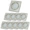 Sweet LED Einbaustrahler Eckig GU10 fassung 230V Set 5W Einbauleuchten, Deckenspots chrom gebürstet Deckenstrahler,leuchten aus Glas warmweiß 3000K, Einbauspots für 10er Set