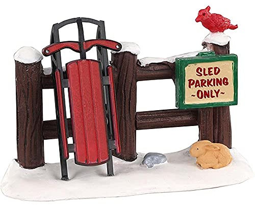 Lemax - Sled Parking Only 04740 Schlitten Weihnachtsdorf Winterdorf