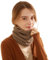 Prettystern Damen Kaschmir-Wolle Loop Schal warm Strick-Schal Winter Cashmere Schlauch-Schal Rundschal Halstuch Braun