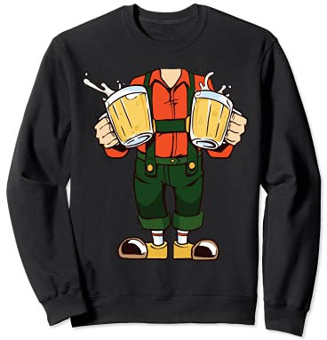 Oktoberfest Lederhosen Disfraz Jarras De Cerveza Celebración Sudadera