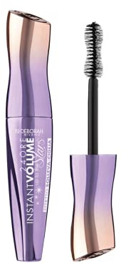 Deborah Milano - Mascara 24 Ore Instant Volume Up to the Stars, Effetto Volumizzante, Allungante e Incurvante a Lunga Durata, con Proteine della Seta, Nutrite ed Elastiche, Nero, 12 ml