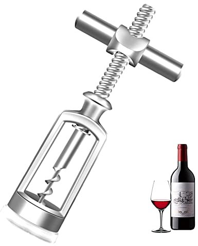 XCWTBL ouvre-bouteille de vin en alliage zinc tire-bouchon cloche, couteau serveur croisé à vis utilisé pour les vins liège tels que le rouge ouvert et blanc sec, (001)